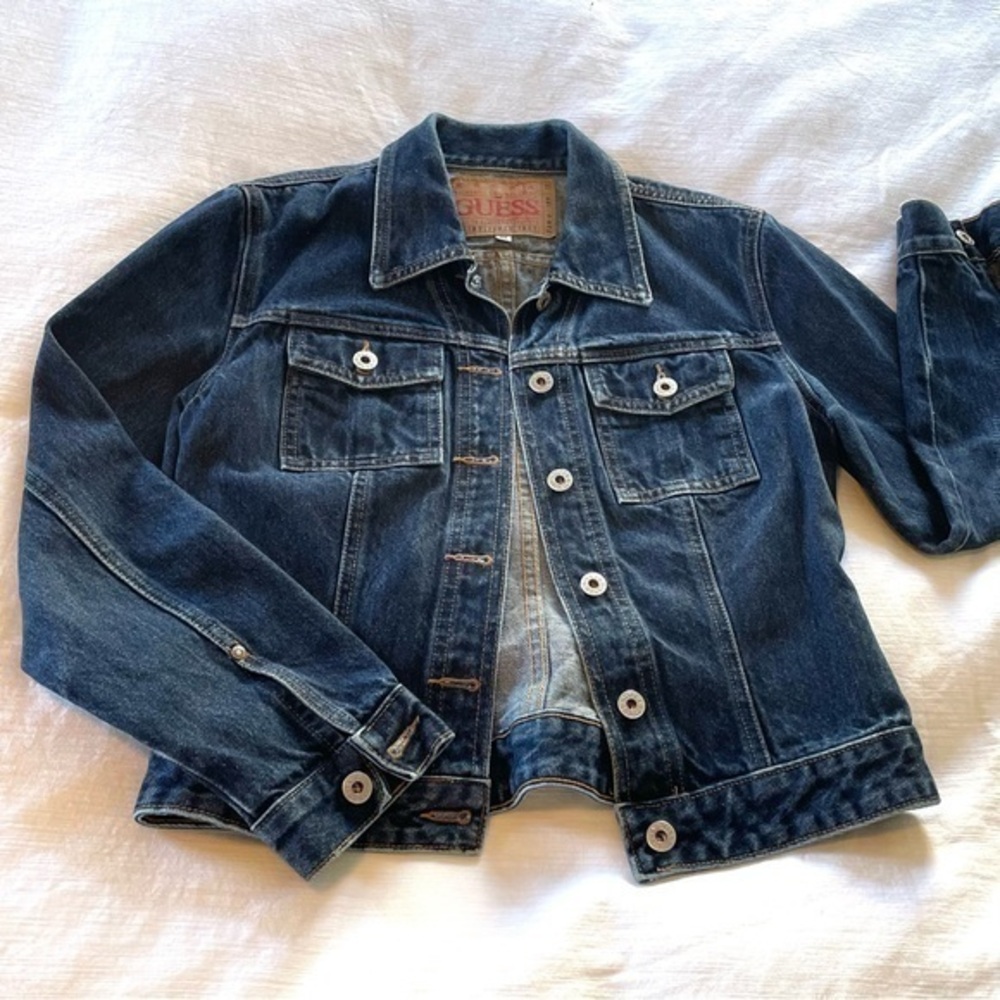 Vintage Guess USA 100% cotton Denim Jean Jacket Women’s Style 10838 Size Medium